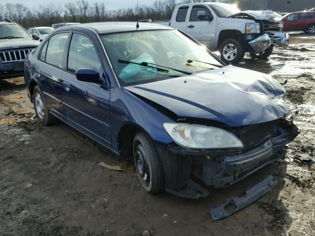 JHMES96655S021260 - 2005 HONDA CIVIC HYBR BLUE photo 1