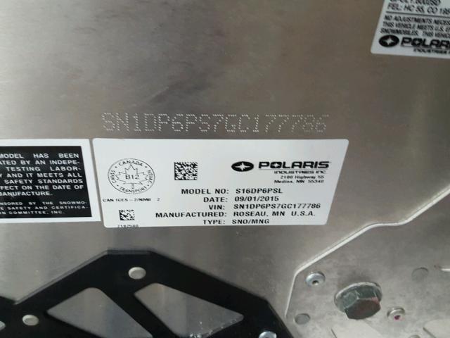 SN1DP6PS7GC177786 - 2016 POLARIS RUSH 600 BLACK photo 20