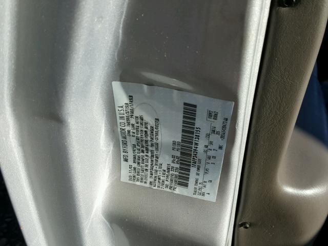 1FAFP34394W138155 - 2004 FORD FOCUS SE C SILVER photo 10