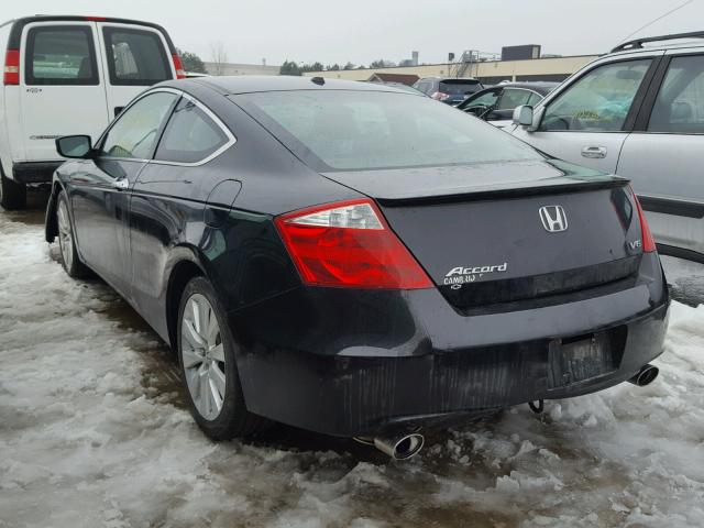 1HGCS2B87AA002539 - 2010 HONDA ACCORD EXL BLACK photo 3