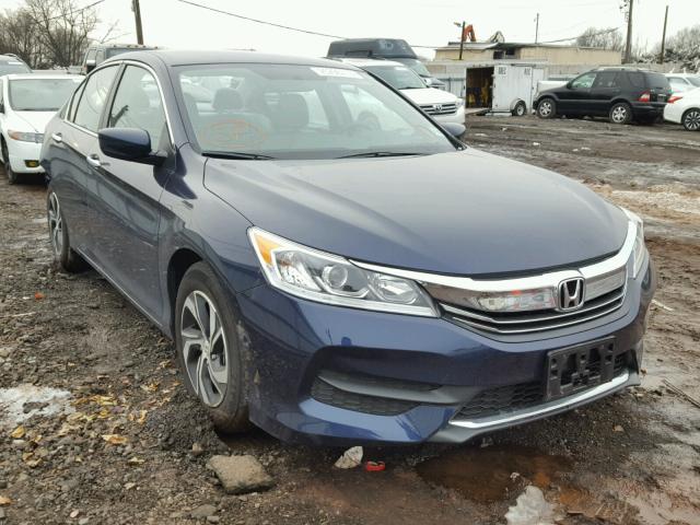 1HGCR2F36HA124345 - 2017 HONDA ACCORD LX BLUE photo 1