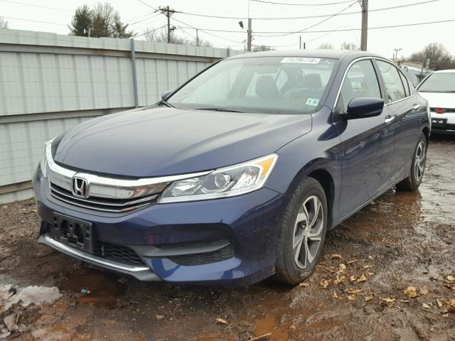 1HGCR2F36HA124345 - 2017 HONDA ACCORD LX BLUE photo 2