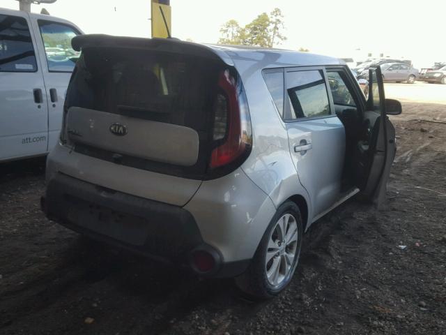 KNDJP3A53F7808502 - 2015 KIA SOUL + SILVER photo 4