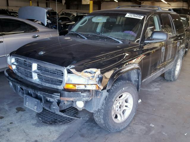 1D4HS48N93F539175 - 2003 DODGE DURANGO SL BLACK photo 2