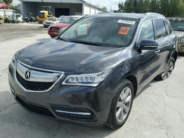 5FRYD3H98GB015240 - 2016 ACURA MDX ADVANC GRAY photo 2