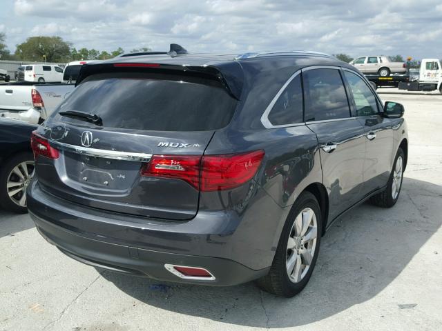 5FRYD3H98GB015240 - 2016 ACURA MDX ADVANC GRAY photo 4