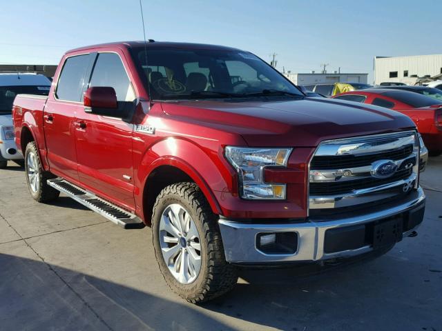 1FTEW1EG4FKD04851 - 2015 FORD F150 SUPER MAROON photo 1