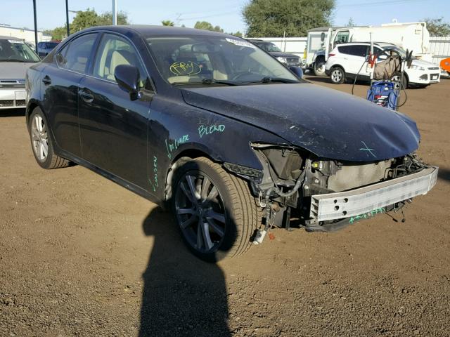 JTHBK262275047307 - 2007 LEXUS IS 250 BLUE photo 1