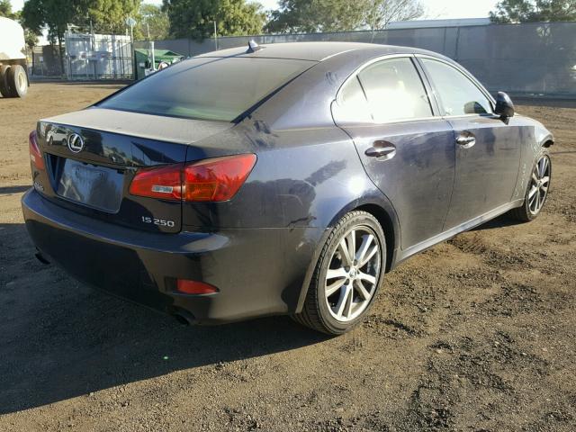 JTHBK262275047307 - 2007 LEXUS IS 250 BLUE photo 4