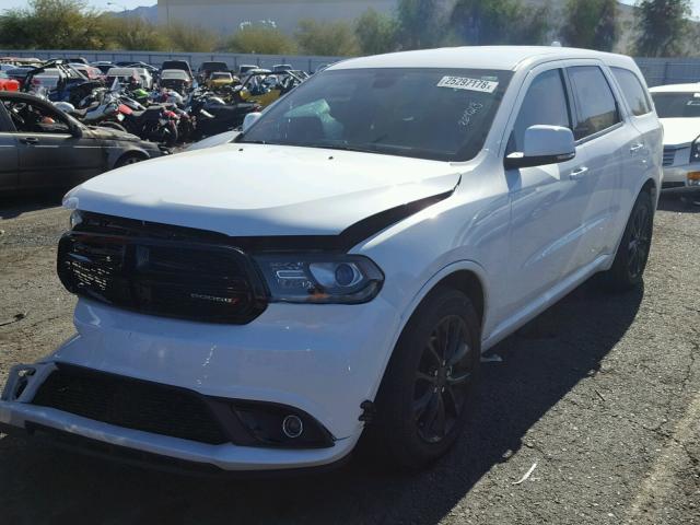 1C4RDHDG9HC774582 - 2017 DODGE DURANGO GT WHITE photo 2