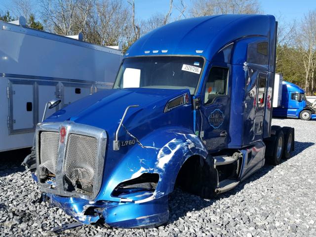 1XKYD49X7FJ427908 - 2015 KENWORTH CONSTRUCTI BLUE photo 2