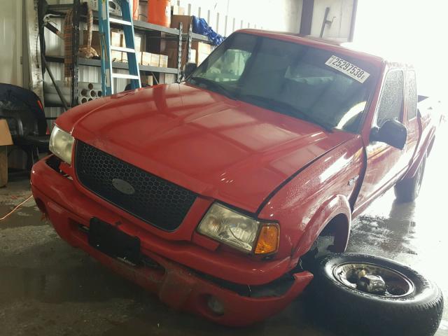 1FTYR14U62TA03806 - 2002 FORD RANGER SUP RED photo 2