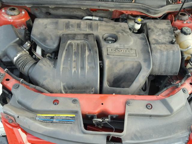 1G1AK18F087108711 - 2008 CHEVROLET COBALT LS RED photo 7