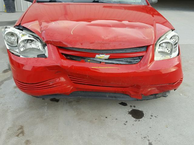 1G1AK18F087108711 - 2008 CHEVROLET COBALT LS RED photo 9