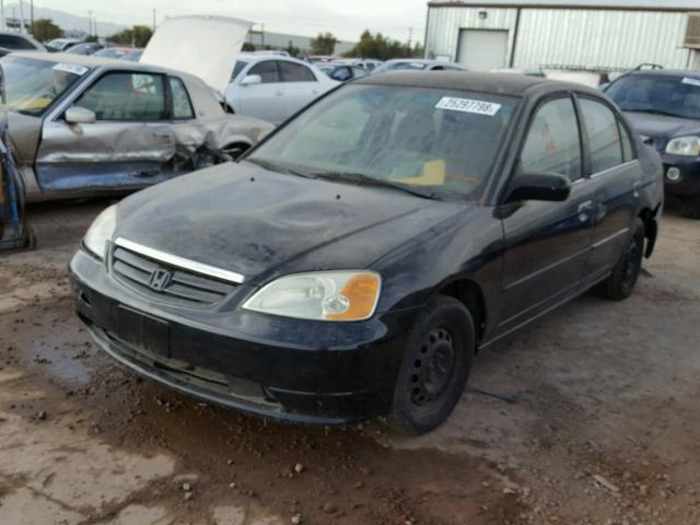 JHMES16563S001122 - 2003 HONDA CIVIC LX BLACK photo 2