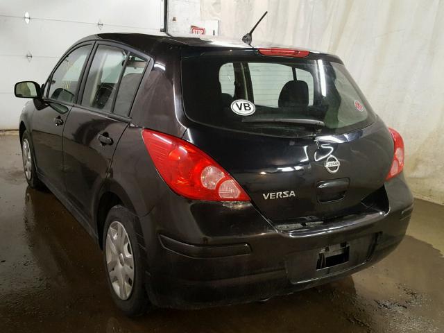 3N1BC1CP5BL492256 - 2011 NISSAN VERSA S BLACK photo 3