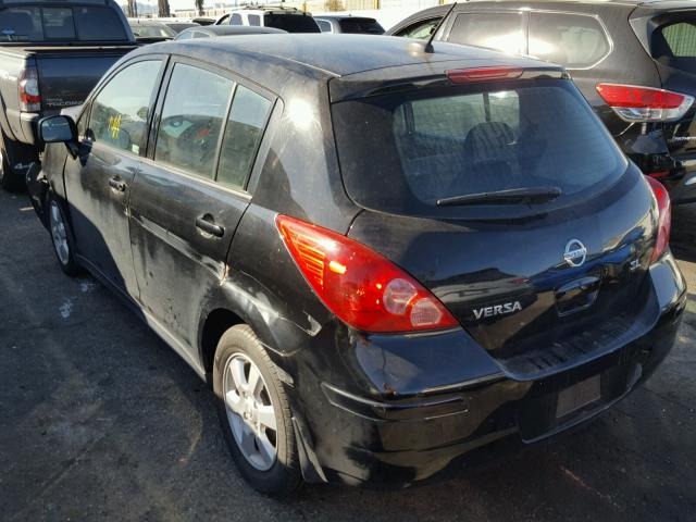 3N1BC13E49L411062 - 2009 NISSAN VERSA S BLACK photo 3