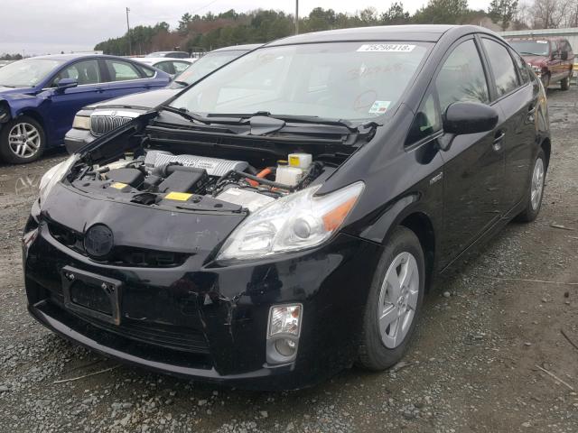 JTDKN3DU6B5316968 - 2011 TOYOTA PRIUS BLACK photo 2