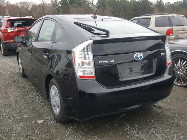 JTDKN3DU6B5316968 - 2011 TOYOTA PRIUS BLACK photo 3