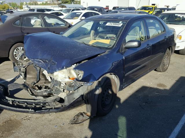 1NXBR32E15Z464886 - 2005 TOYOTA COROLLA CE BLUE photo 2