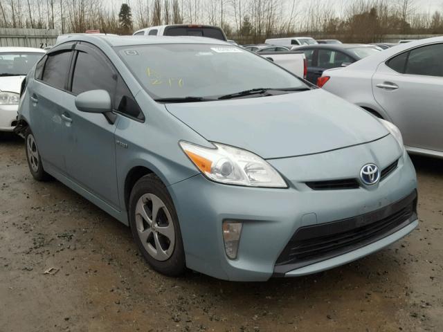 JTDKN3DU9C1598225 - 2012 TOYOTA PRIUS TEAL photo 1