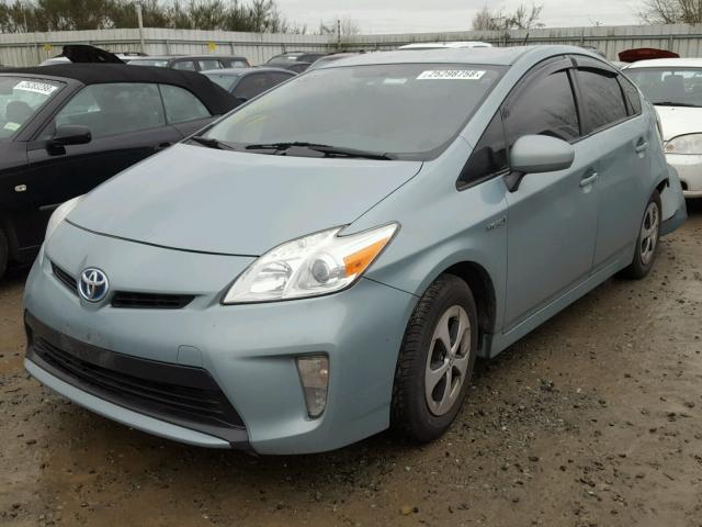 JTDKN3DU9C1598225 - 2012 TOYOTA PRIUS TEAL photo 2