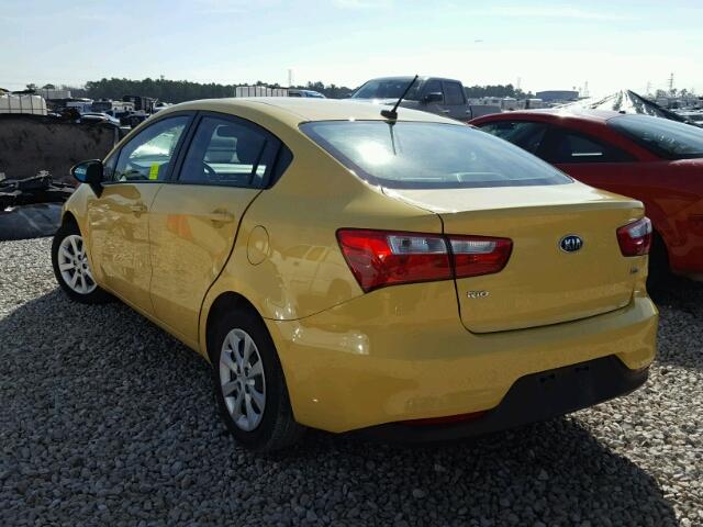 KNADM4A3XG6576723 - 2016 KIA RIO LX Դեղին լուսանկար 3
