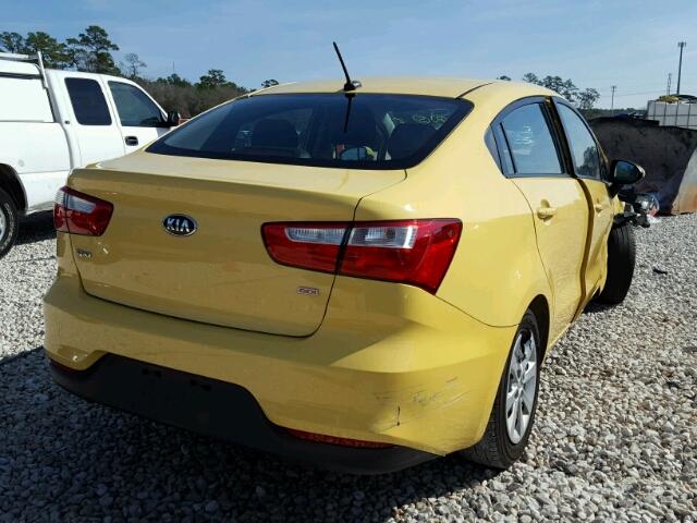 KNADM4A3XG6576723 - 2016 KIA RIO LX Դեղին լուսանկար 4