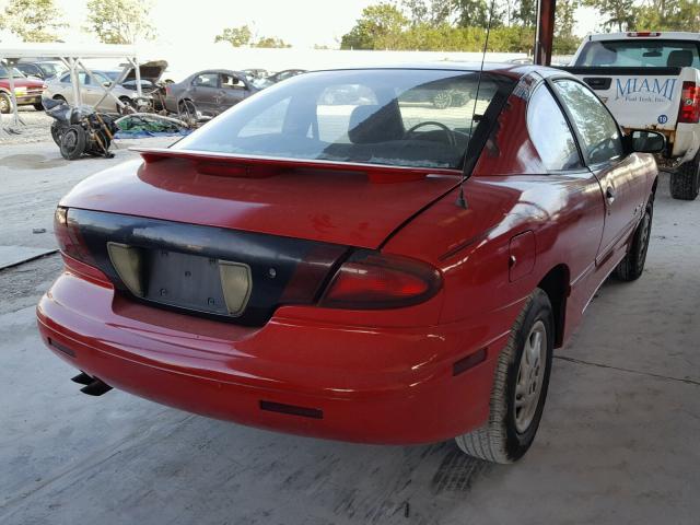 1G2JB1240X7580280 - 1999 PONTIAC SUNFIRE SE RED photo 4