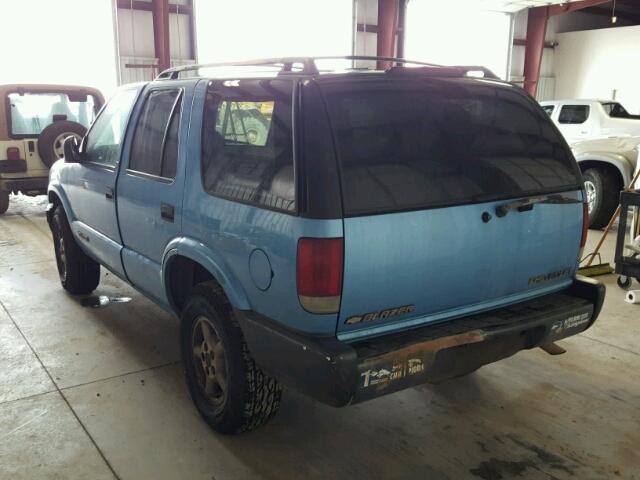 1GNDT13W5T2129804 - 1996 CHEVROLET BLAZER BLUE photo 3