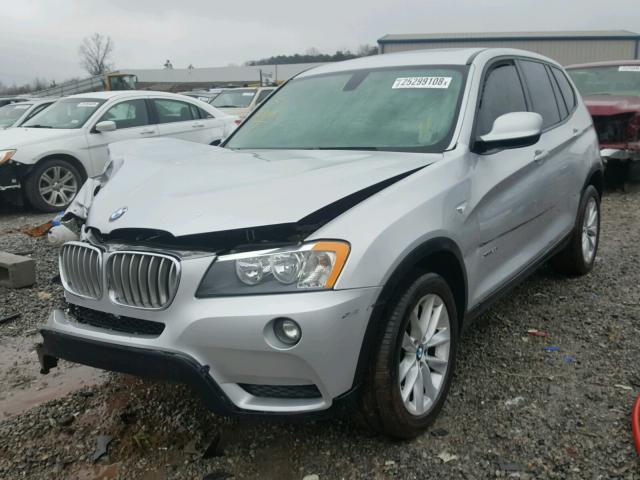 5UXWX9C58D0A20313 - 2013 BMW X3 XDRIVE2 SILVER photo 2