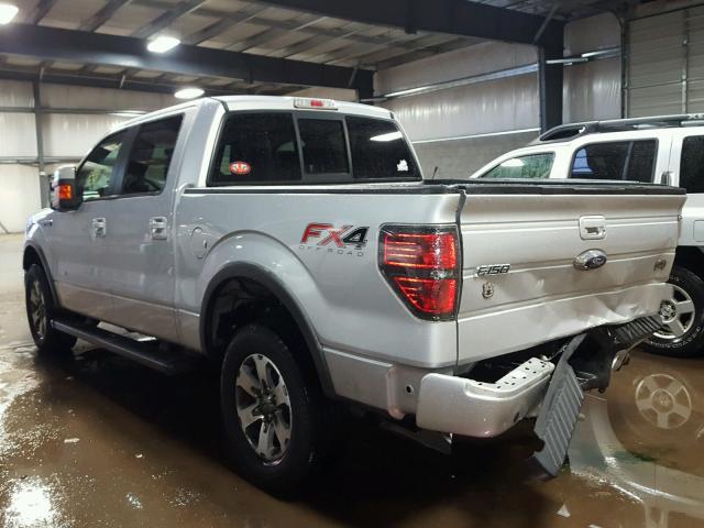 1FTFW1ETXDKD57892 - 2013 FORD F150 SUPER SILVER photo 3