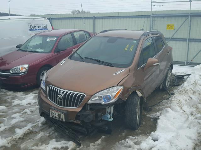 KL4CJFSB9GB554111 - 2016 BUICK ENCORE CON BROWN photo 2