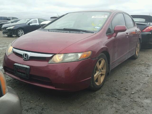 1HGFA16866L078530 - 2006 HONDA CIVIC EX BURGUNDY photo 2