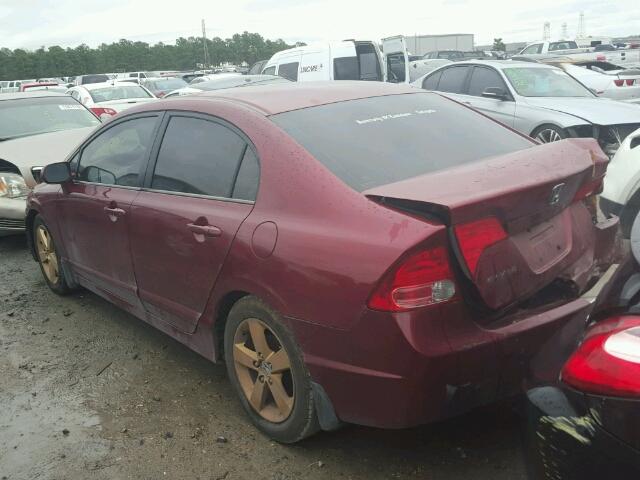 1HGFA16866L078530 - 2006 HONDA CIVIC EX BURGUNDY photo 3