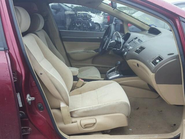 1HGFA16866L078530 - 2006 HONDA CIVIC EX Bordo foto 5