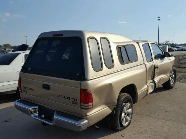 1D7HL42X13S374451 - 2003 DODGE DAKOTA SLT GOLD photo 4