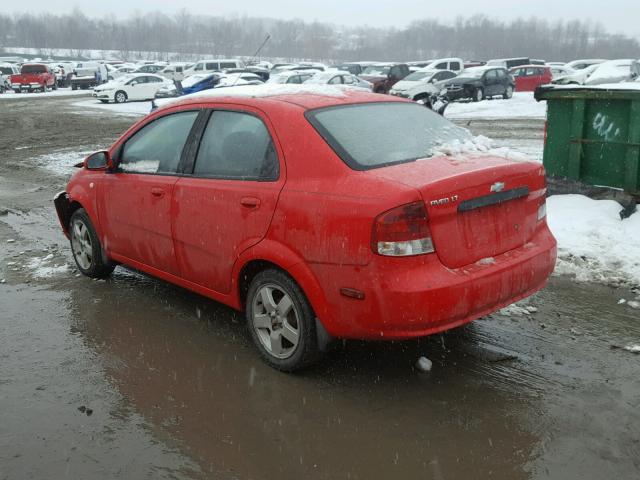 KL1TG56696B616902 - 2006 CHEVROLET AVEO LT RED photo 3