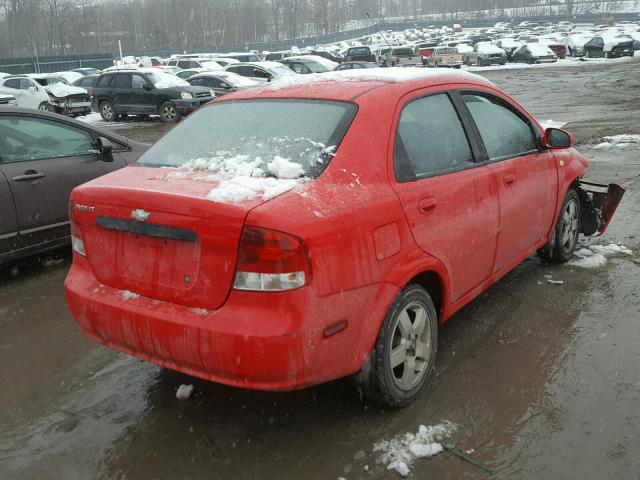 KL1TG56696B616902 - 2006 CHEVROLET AVEO LT RED photo 4