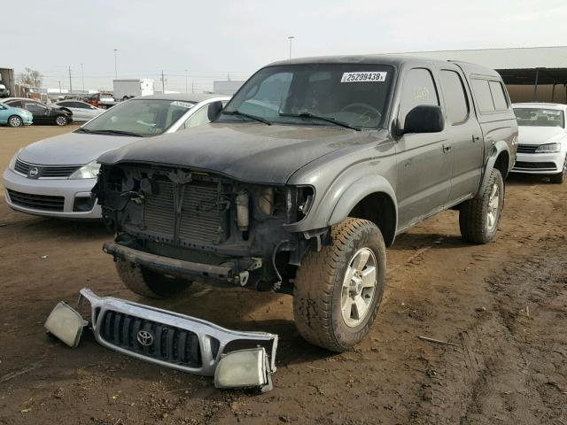 5TEHN72N71Z740118 - 2001 TOYOTA TACOMA DOU BLACK photo 2