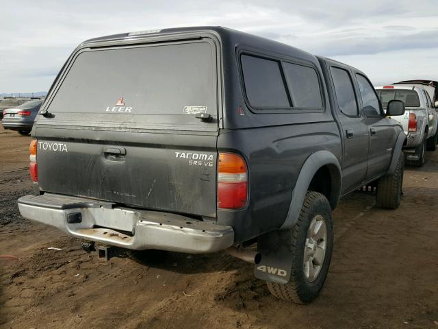 5TEHN72N71Z740118 - 2001 TOYOTA TACOMA DOU BLACK photo 4