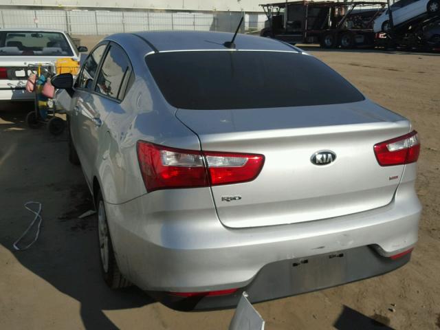 KNADM4A38G6548631 - 2016 KIA RIO LX SILVER photo 3