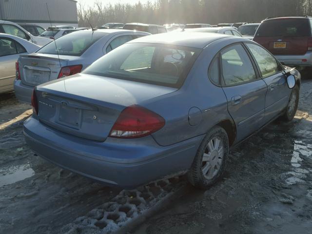 1FAFP56U36A248801 - 2006 FORD TAURUS SEL BLUE photo 4