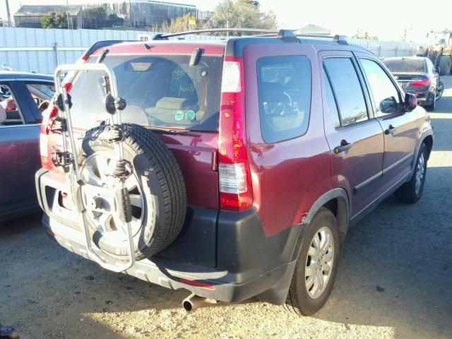 JHLRD788X5C029478 - 2005 HONDA CR-V EX RED photo 4