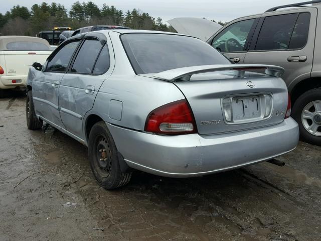 3N1CB51D62L677312 - 2002 NISSAN SENTRA XE SILVER photo 3