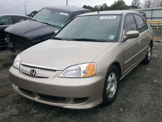 JHMES96653S002687 - 2003 HONDA CIVIC HYBR BEIGE photo 2