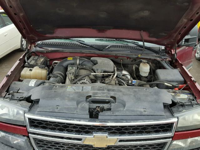 1GCHK23D87F131420 - 2007 CHEVROLET SILVERADO BURGUNDY photo 7