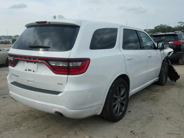 1C4RDHDG9HC719131 - 2017 DODGE DURANGO GT WHITE photo 4