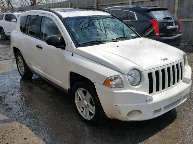 1J8FF47W67D277550 - 2007 JEEP COMPASS WHITE photo 1