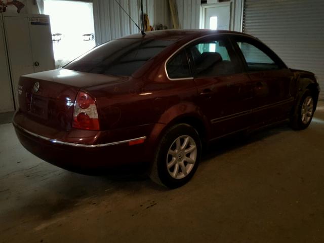 WVWPD63B24E128705 - 2004 VOLKSWAGEN PASSAT GLS BURGUNDY photo 4